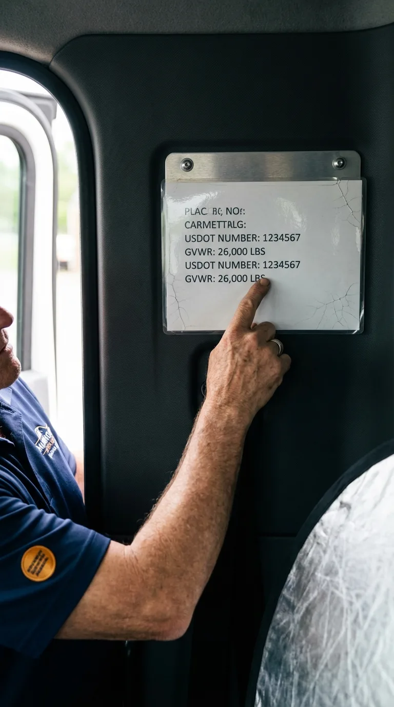 USDOT licensing placard verification in Brunswick
